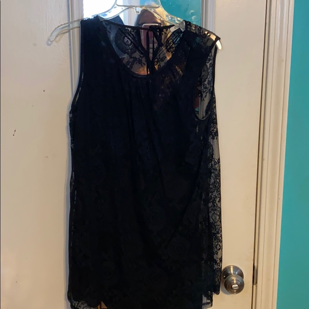 Cabi Date Night Blouse Black Sz M